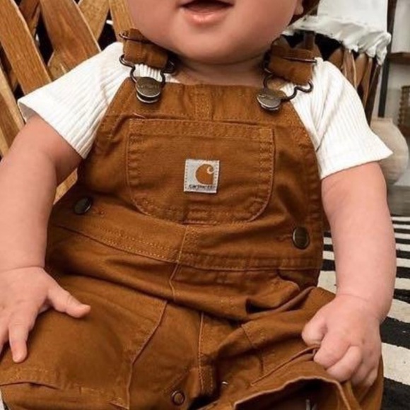 Carhartt Brown Workwear Overalls Rugged Canvas Design - Picture 2 of 6